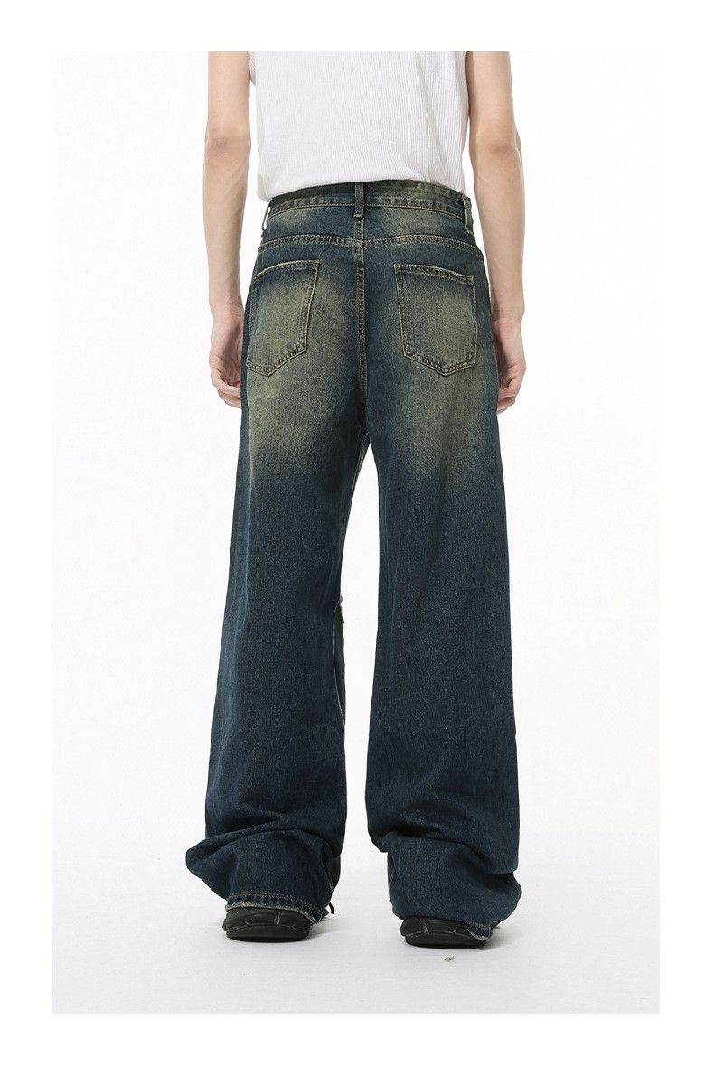 Japanese Brand × Jean American high street distressed straight-leg ripped jeans Size US 32 / EU 48 - 6 Thumbnail