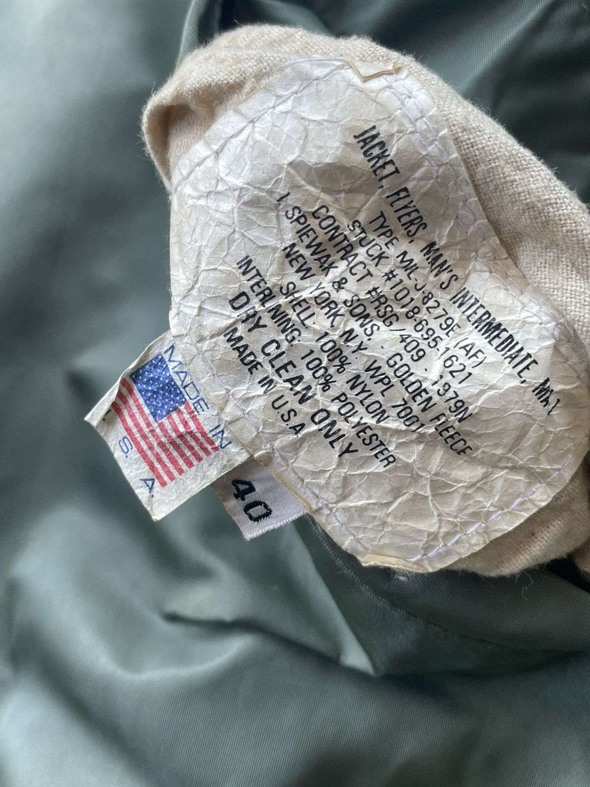 Vintage Vintage 1979 USAF Golden Fleece MA-1 Size US L / EU 52-54 / 3 - 12 Thumbnail