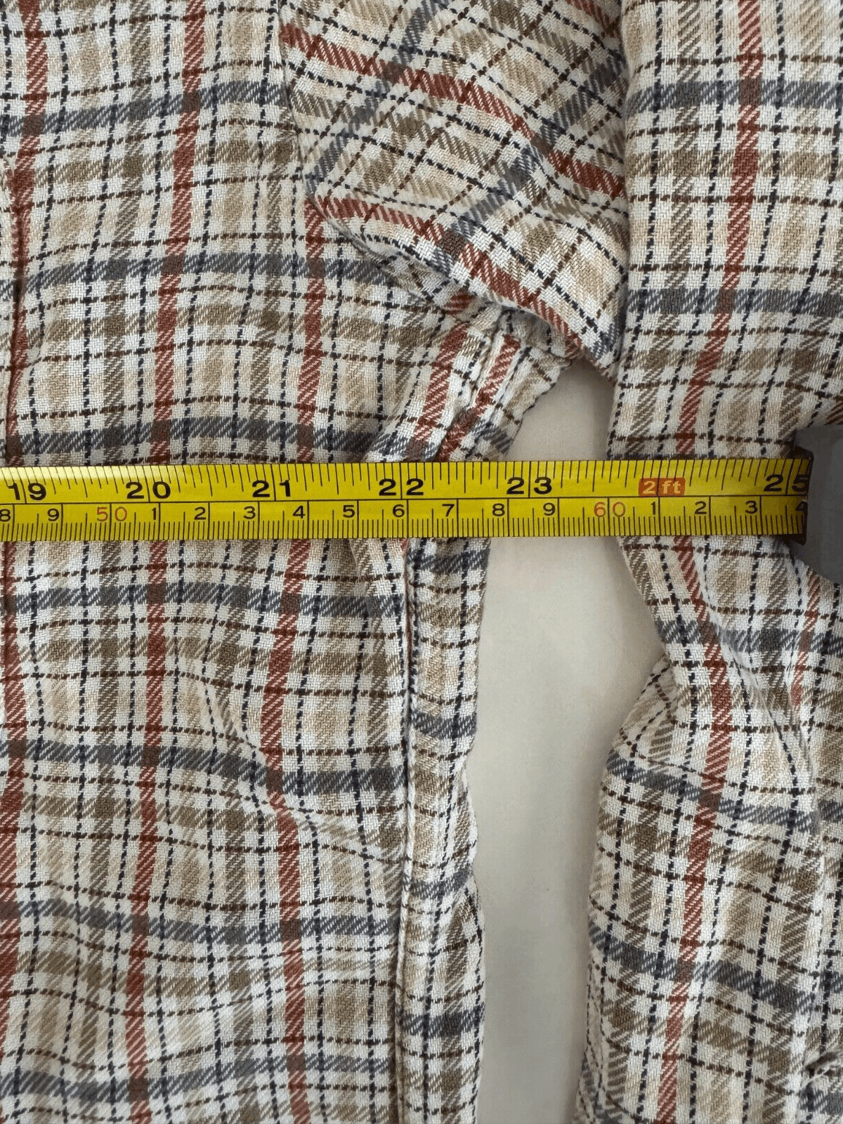 Faconnable Faconnable Men's Medium Flannel Cotton Button Cream Green Size US M / EU 48-50 / 2 - 3 Thumbnail