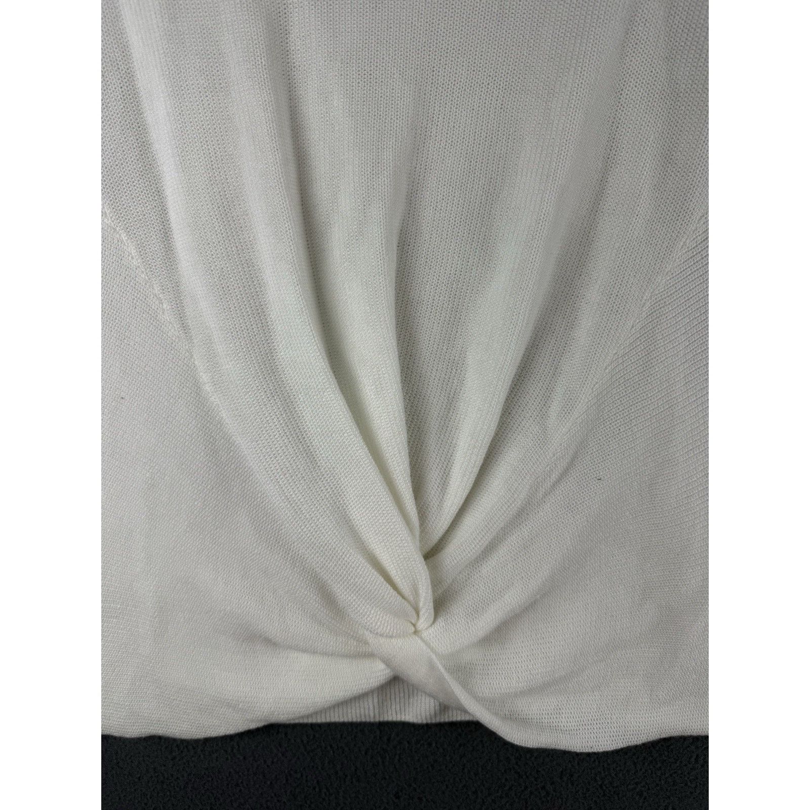 Other NWT $79 Talbots White Blouse Twist Front Knit Top Size M Size M / US 6-8 / IT 42-44 - 4 Thumbnail