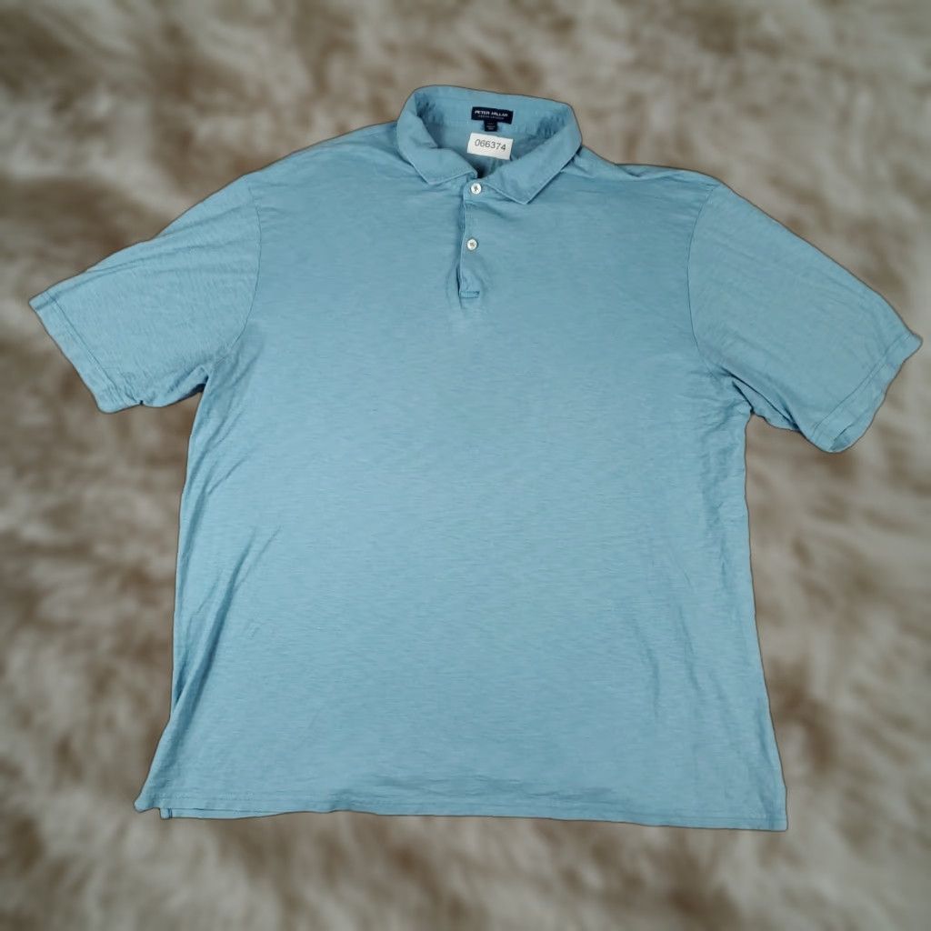 Peter Millar Peter Millar Polo Shirt Mens 2XL Blue Cotton Short Sleeve Polo Shirt Men Blue Peter Millar 2XL Size US XXL / EU 58 / 5 - 1 Thumbnail