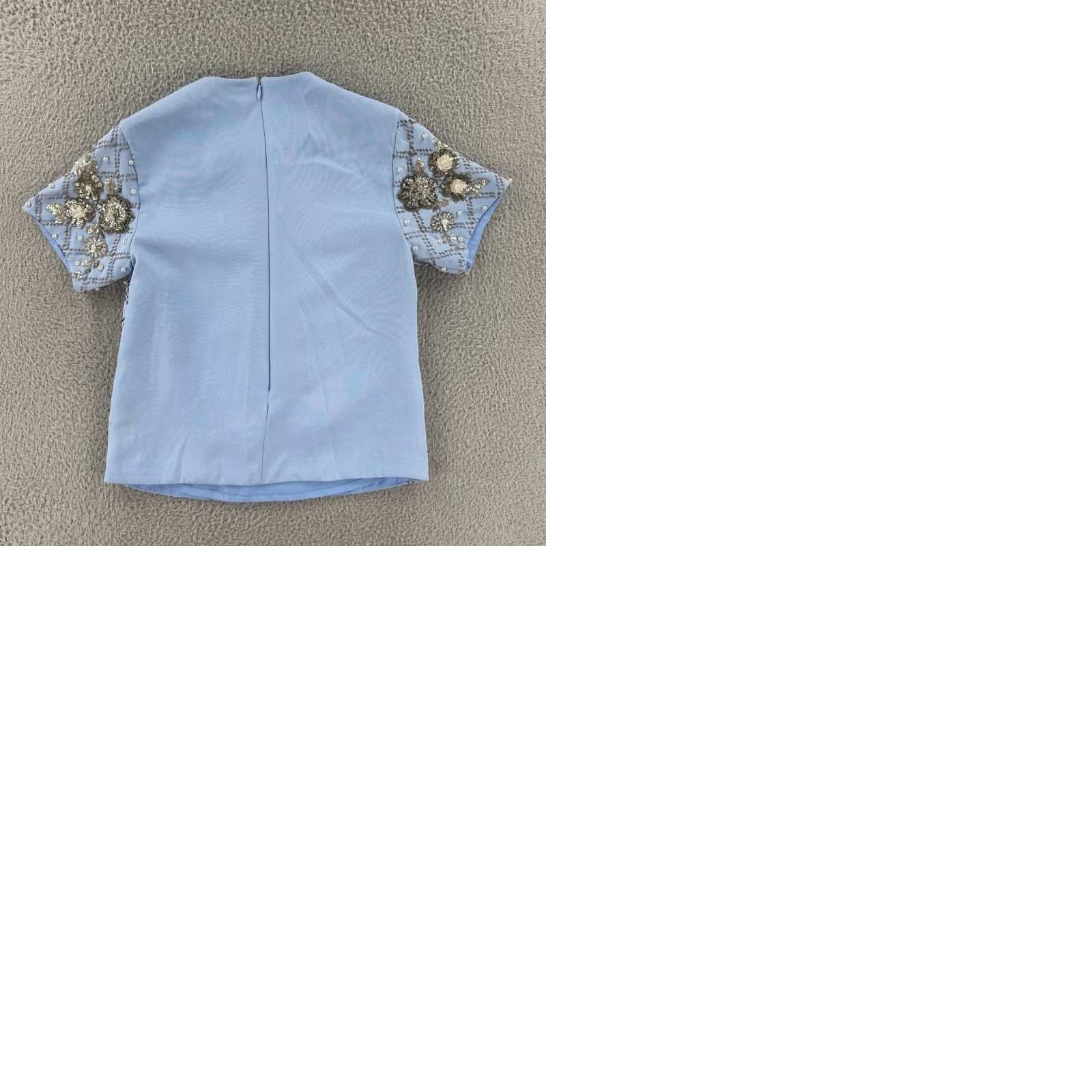 Vintage VINTAGE La Fuori Silk Blouse Women’s S Blue Embroidered NWT Sustainable Shirt Mens Women? Size S / US 4 / IT 40 - 11 Thumbnail