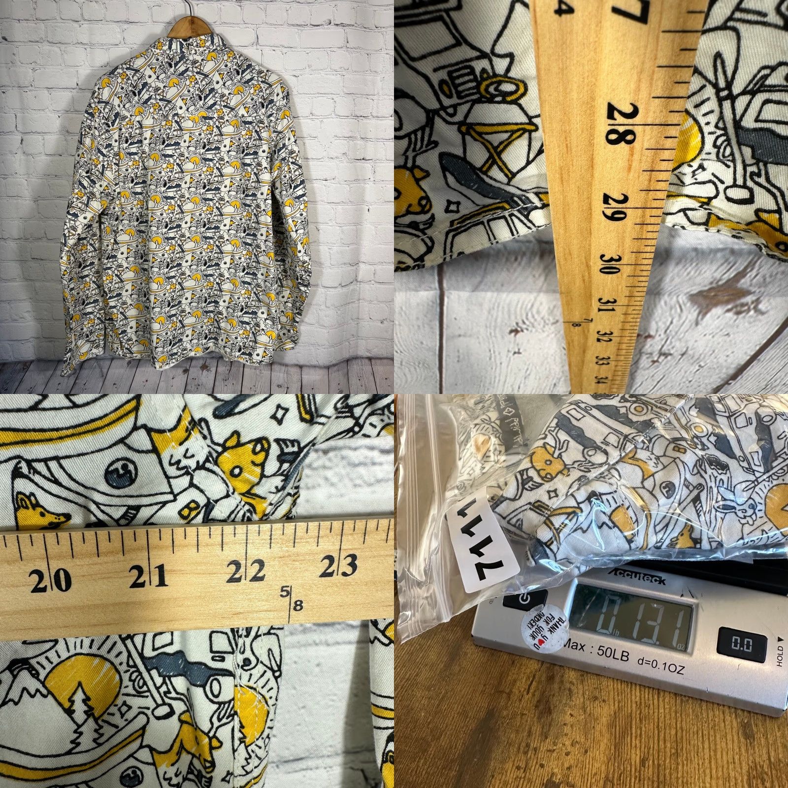 KAVU KAVU Mens Long Sleeve Button-Up Shirt Adventure Camper Print White XL Size US XL / EU 56 / 4 - 8 Thumbnail