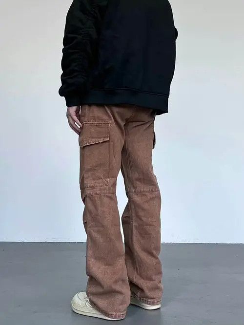 Designer × Japanese Brand × Vintage faded flared paint cargo pants Size US 32 / EU 48 - 2 Thumbnail
