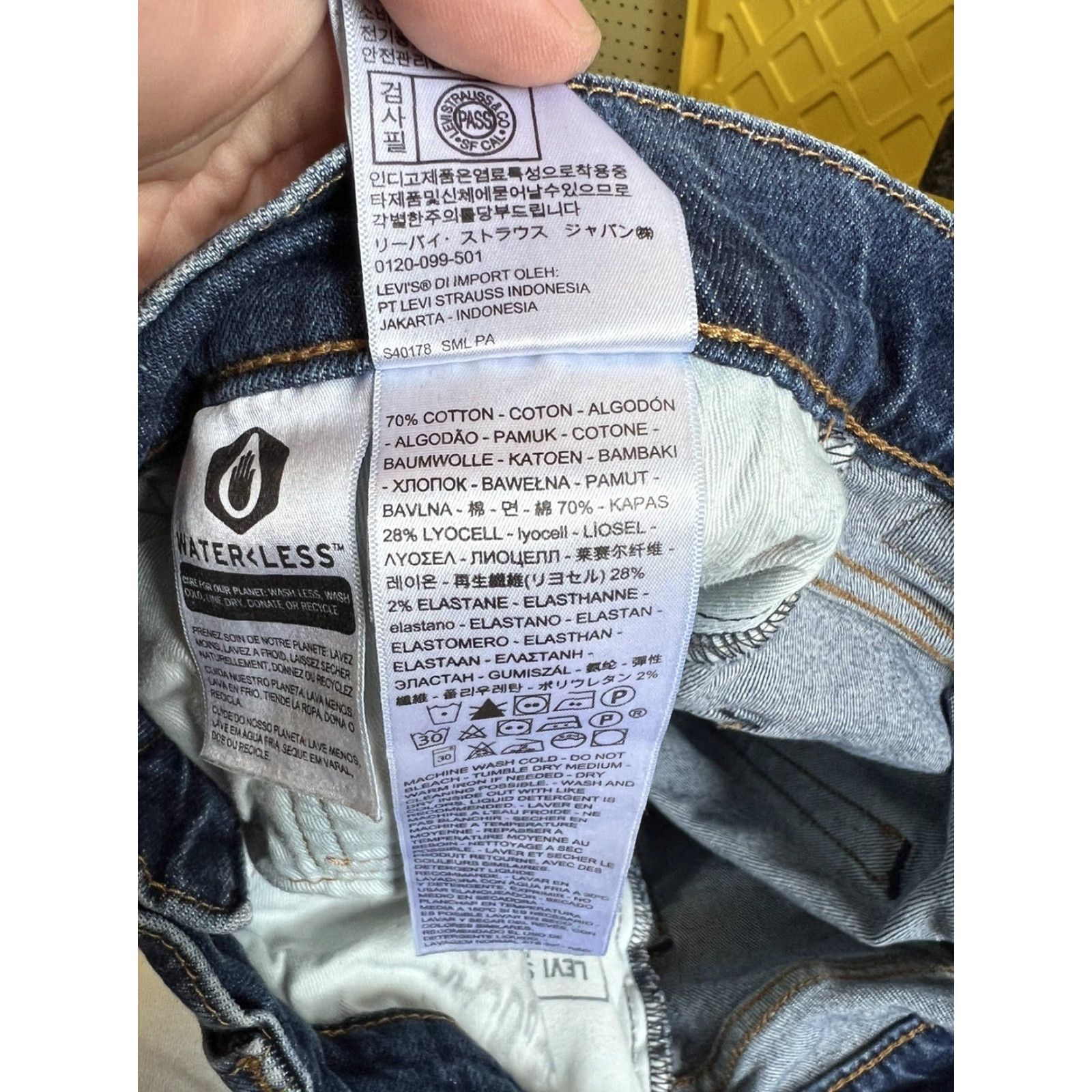 Levi's LEVI'S 512 Premium Jeans Slim Tapered Black Denim Mens 34x34 34 34in Inseam Slim Regular Size US 34 / EU 50 - 3 Thumbnail