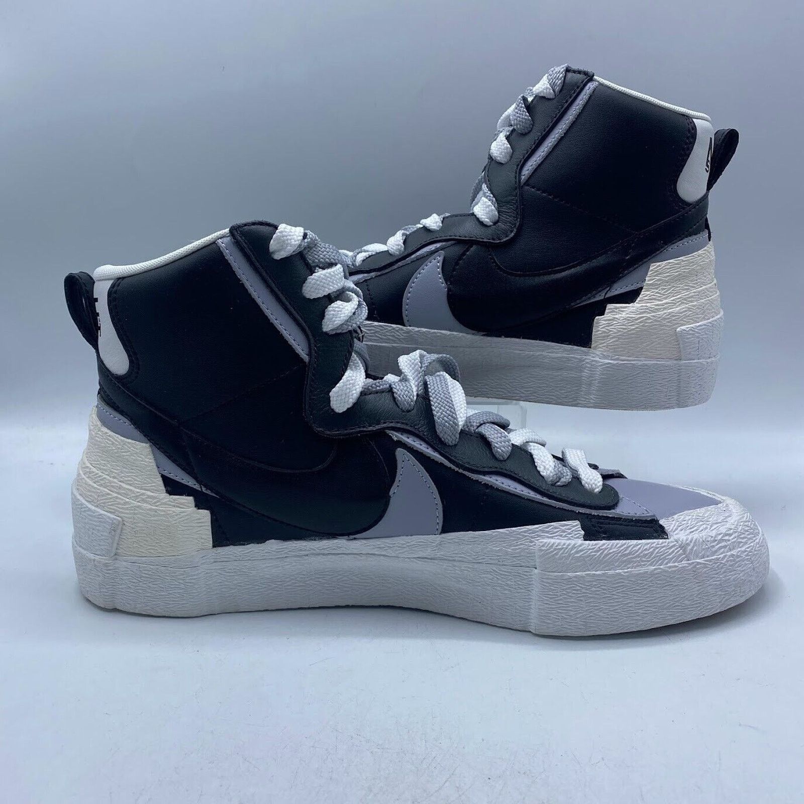 Nike NEW Nike Blazer Mid Sacai Black Grey Sneaker BV0072-002 Size US 9.5 / EU 42-43 - 3 Thumbnail