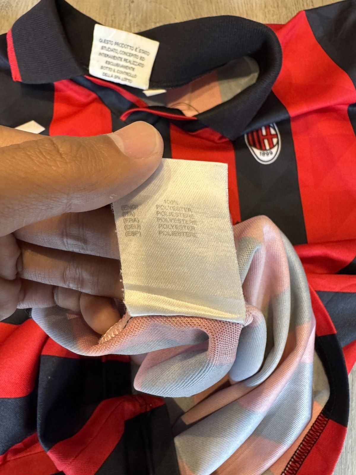 Lotto Sport AC MILAN 1995-1996 HOME JERSEY SHIRT Size US M / EU 48-50 / 2 - 11 Thumbnail