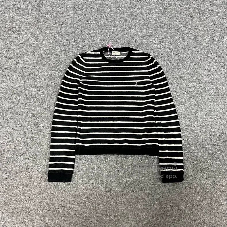 Saint Laurent Paris Saint Laurent Paris Embroidered velvet striped base layer Size US S / EU 44-46 / 1 - 1 Thumbnail