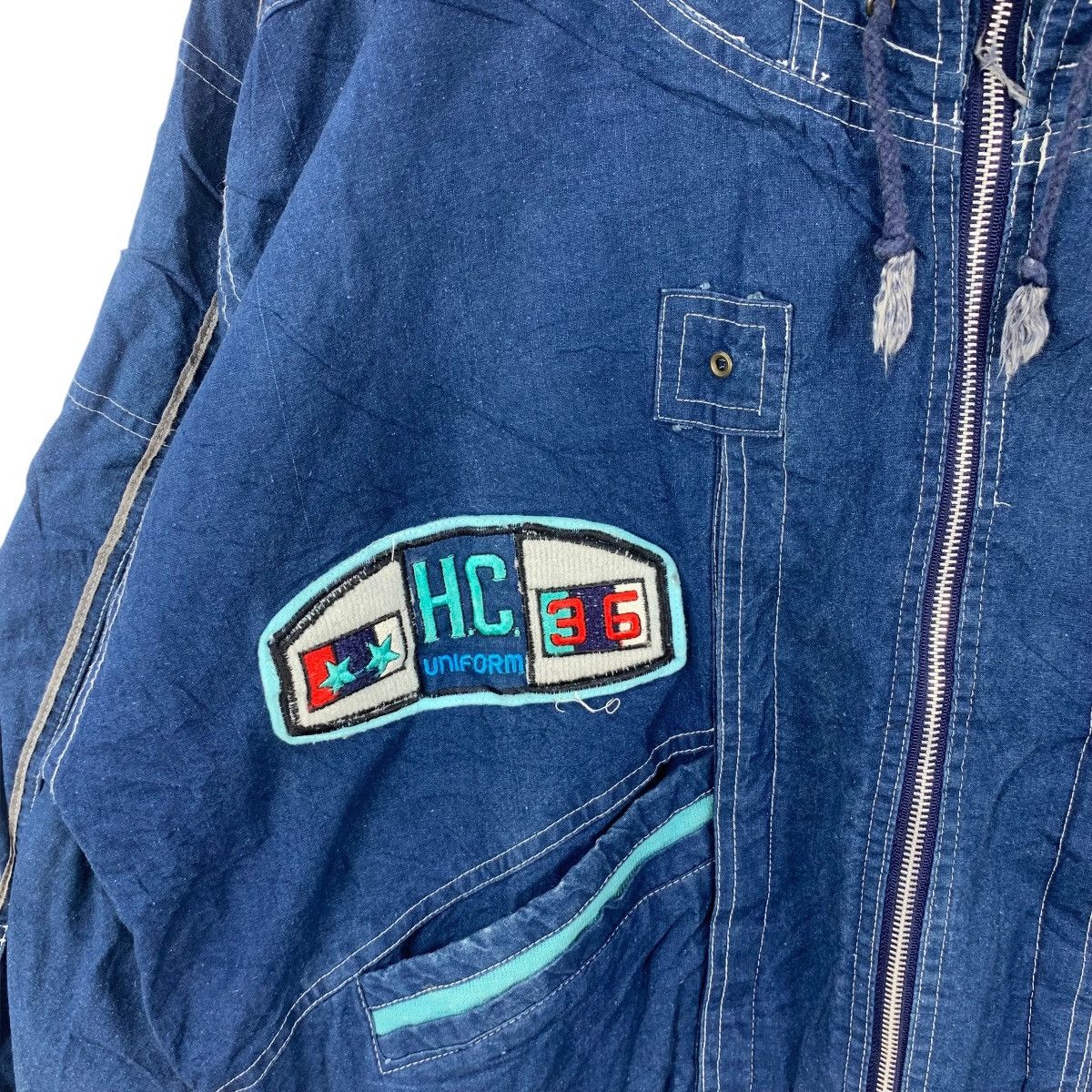 Vintage Vintage HOT CREW INTERNATIONAL Racing Team Denim Jacket Size US M / EU 48-50 / 2 - 10 Thumbnail