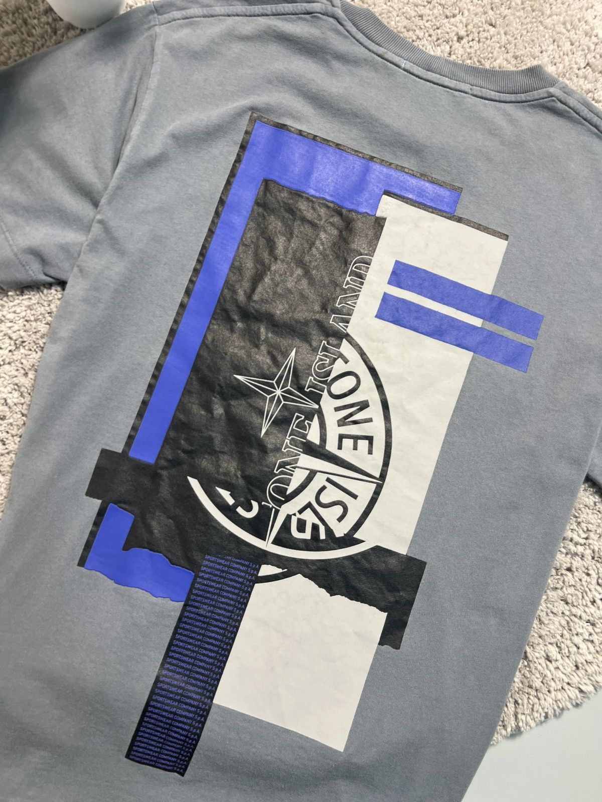 Stone Island × Vintage Stone Island Big Logo T Shirt Tee Size US S / EU 44-46 / 1 - 6 Thumbnail