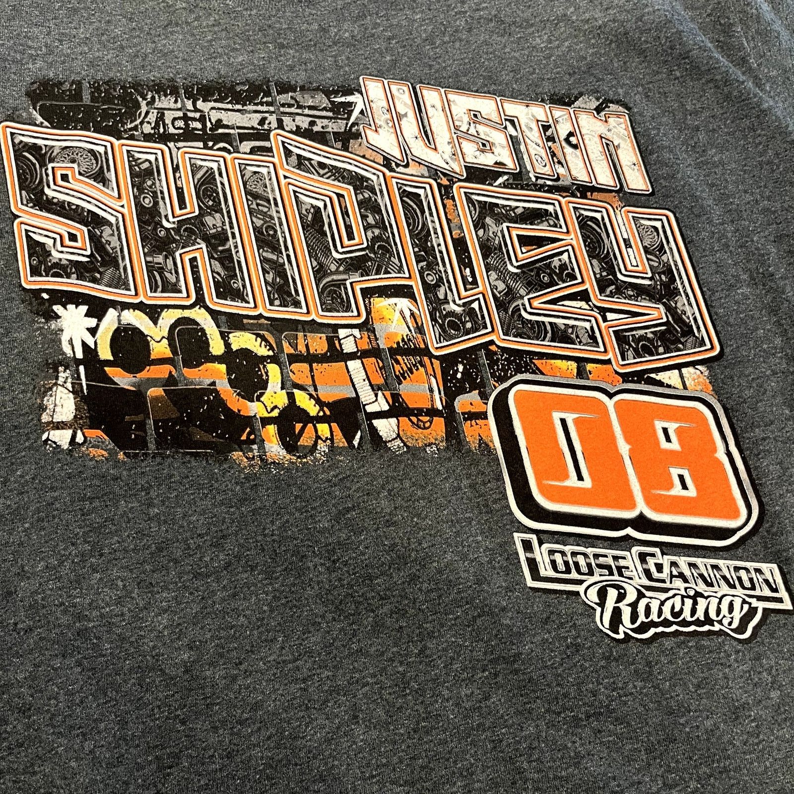 NASCAR Vintage Justin Shipley Graphic Racing Tee Size US L / EU 52-54 / 3 - 5 Thumbnail