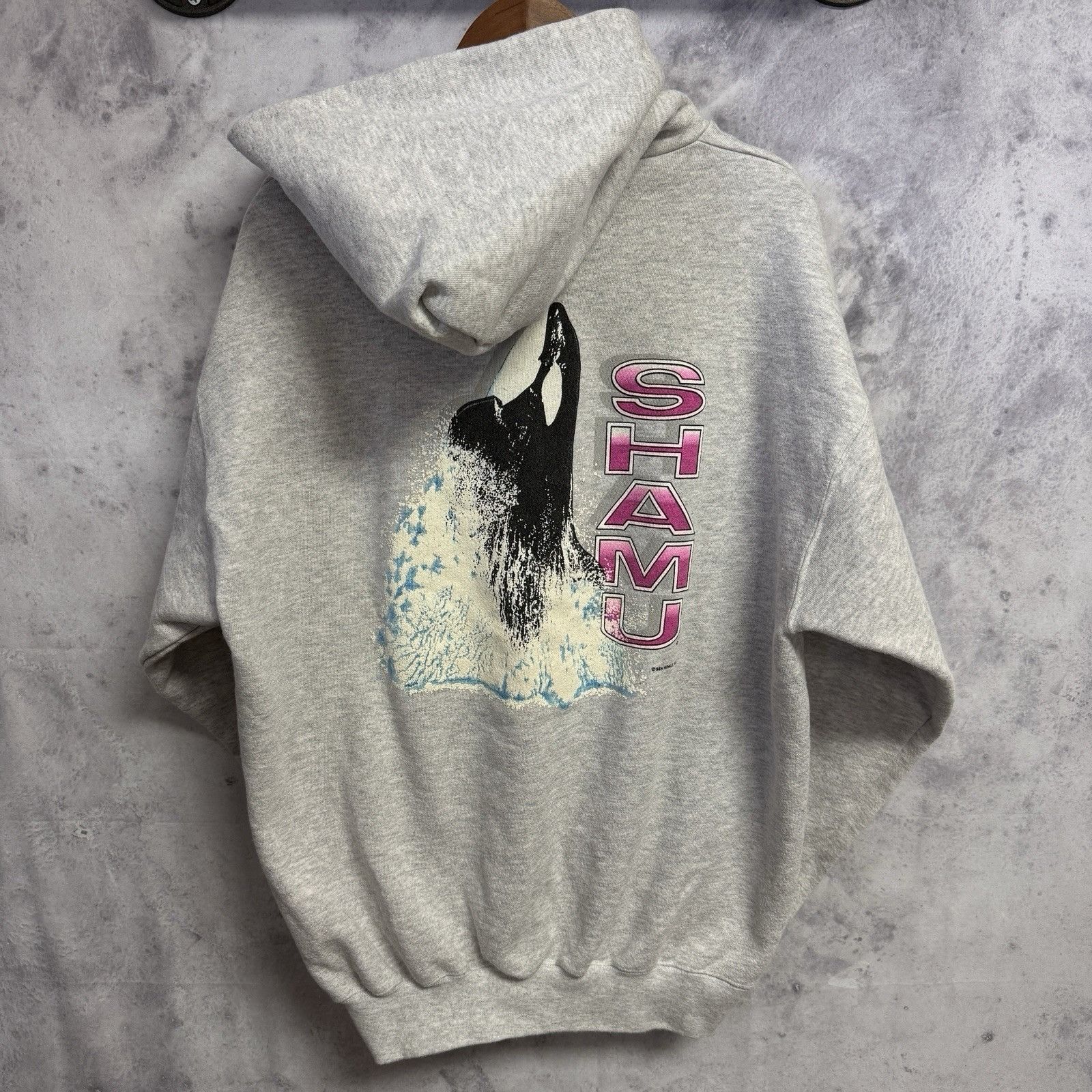 Vintage Vintage 90s Sea World Shamu Whale Hoodie Sweatshirt Mens XL Size US XL / EU 56 / 4 - 2 Thumbnail
