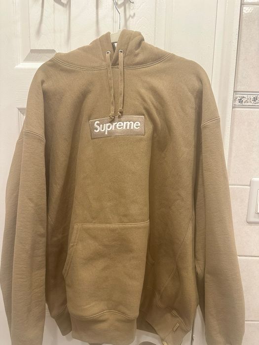 Supreme Supreme Box Logo Hooded Sweatshirt (FW23) Dark Sand Size L