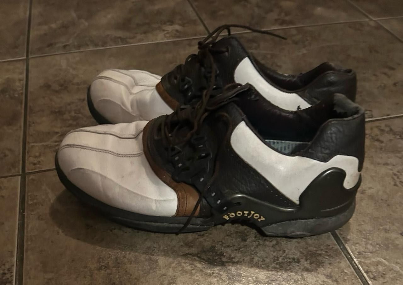 Footjoy Footjoy LT Series White & Brown Saddle Golf Shoes Size US 10.5 / EU 43-44 - 1 Preview