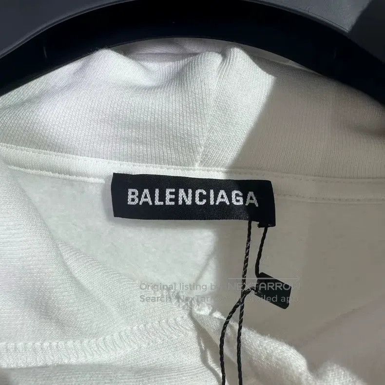 Balenciaga Balenciaga Crown Wheat White Hoodie Size US XS / EU 42 / 0 - 4 Thumbnail