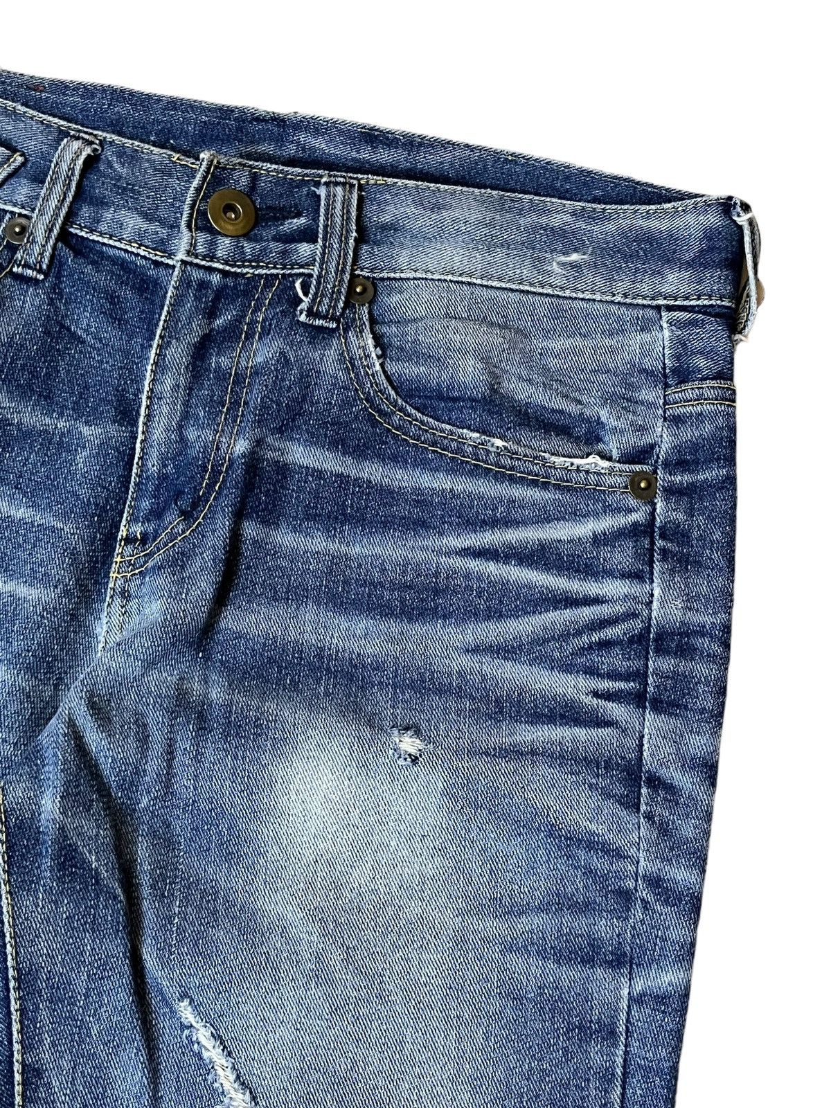 Japanese Brand SICK🔥JAPANESE BRAND OLD ARMY DISTRESSED STYLE DENIM/JEANS Size US 32 / EU 48 - 6 Thumbnail