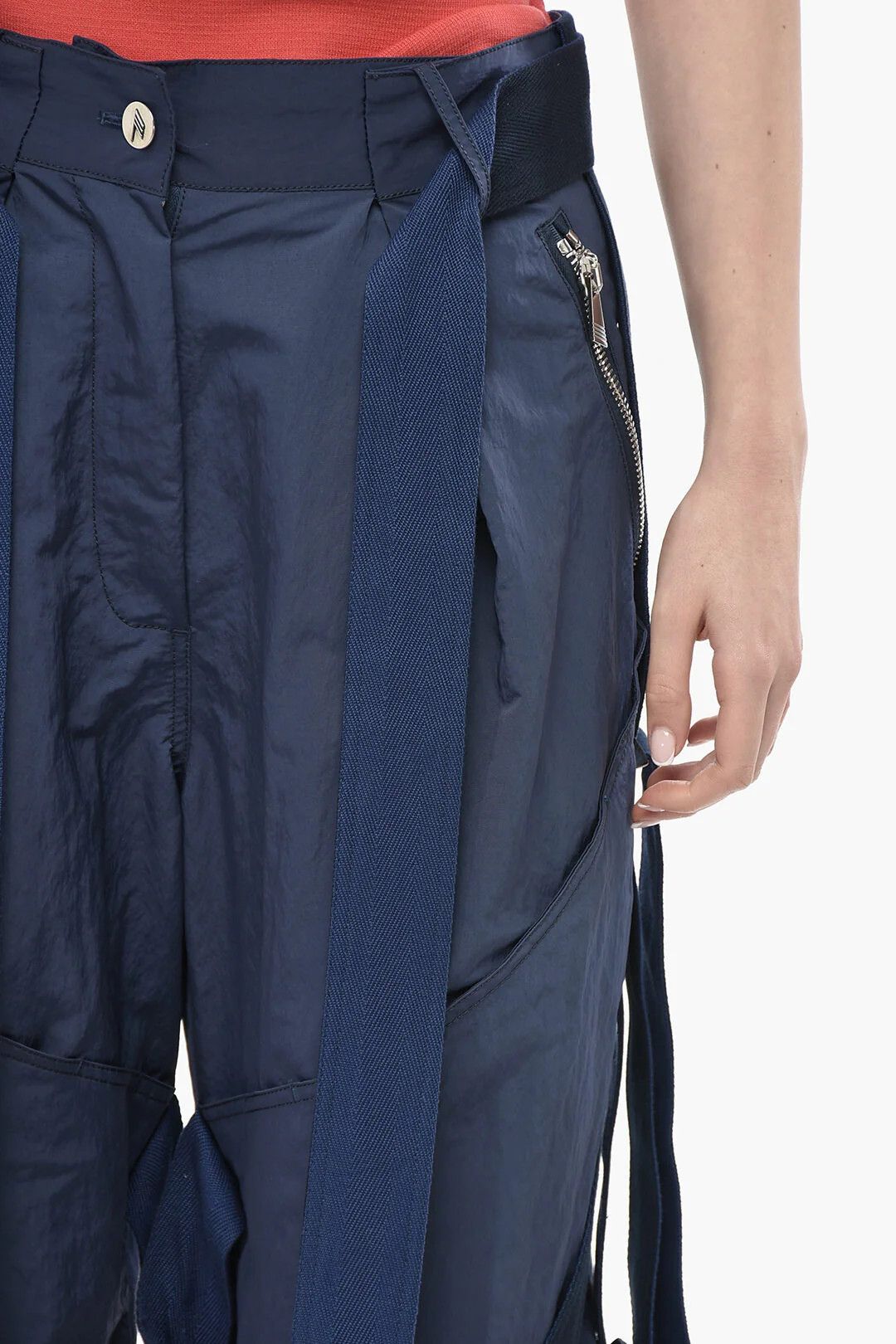 The Attico og1mm0426 Nylon Pant in Blue Size 26" / US 2 / IT 38 - 3 Thumbnail