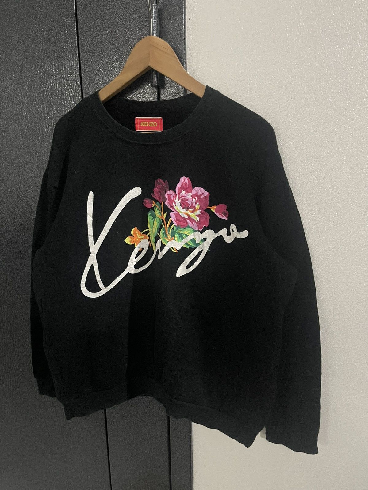 Kenzo Vintage Kenzo Floral Sweatshirt Size L / US 10 / IT 46 - 2 Thumbnail