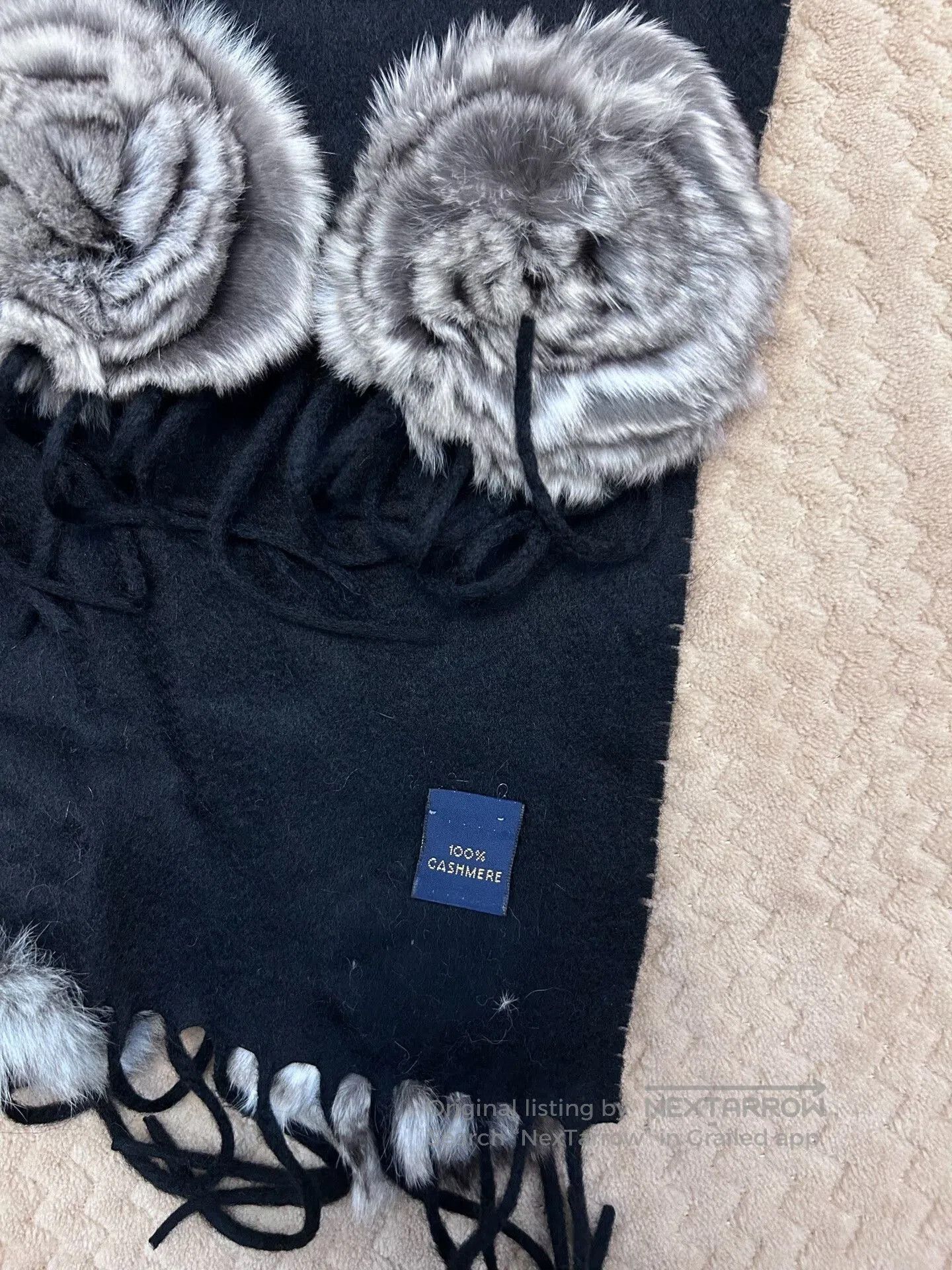 Fendi Fendi Totoro Cashmere Shawl. Size ONE SIZE - 4 Thumbnail
