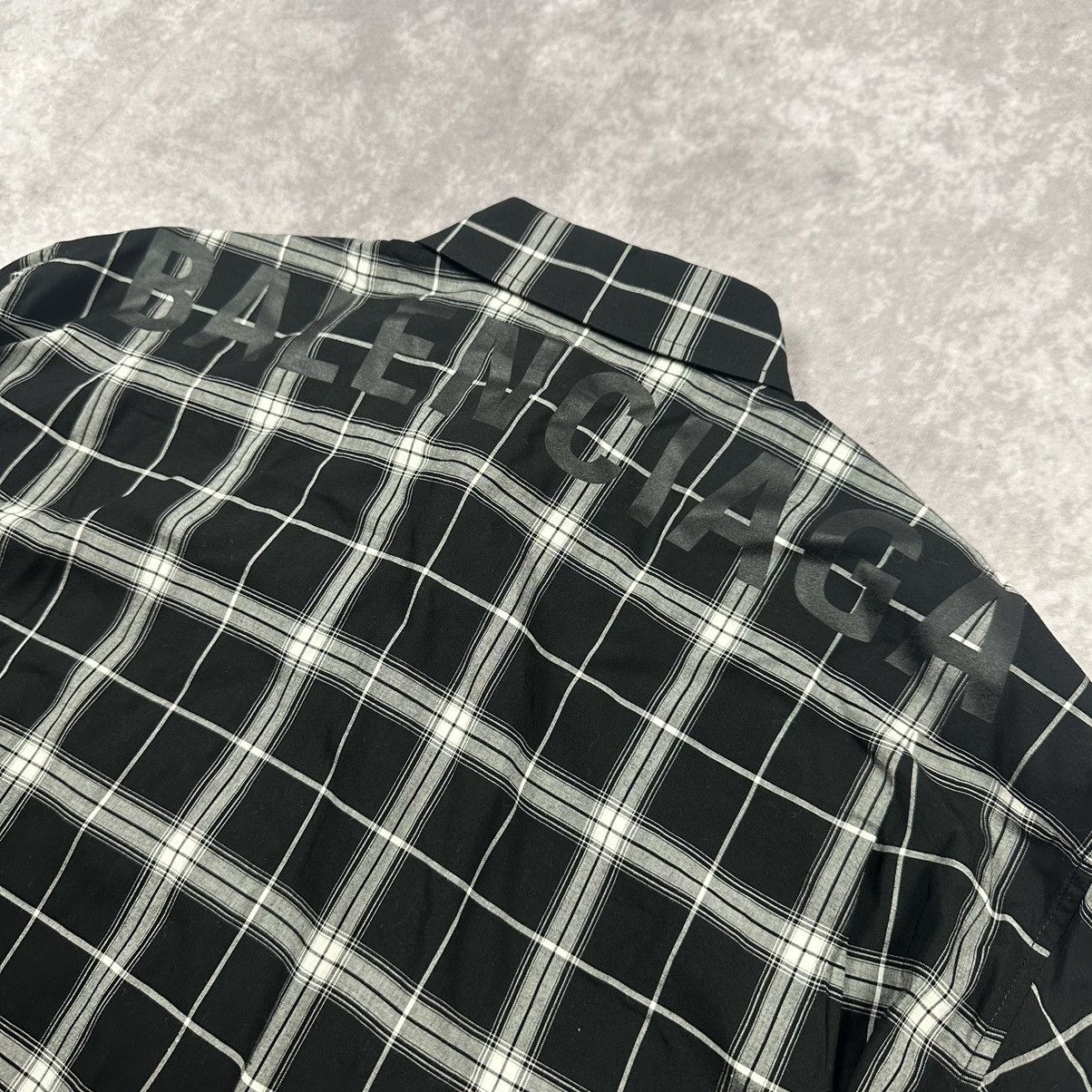 Balenciaga Balenciaga plaid back logo shirt Size US M / EU 48-50 / 2 - 2 Thumbnail