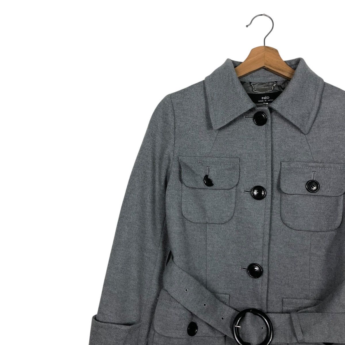 Yohji Yamamoto 🔥VINTAGE WOOL LONG JACKET BELTED INED MULTI POCKETS Size M / US 6-8 / IT 42-44 - 9 Thumbnail