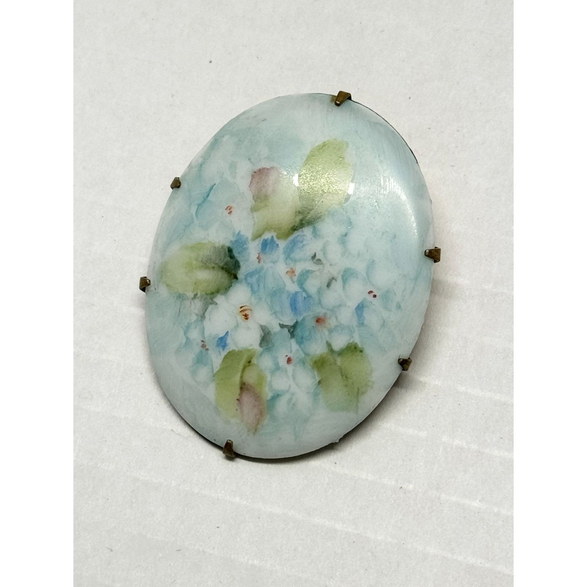 Vintage Estate porcelain flower brooch pin Size ONE SIZE - 3 Thumbnail