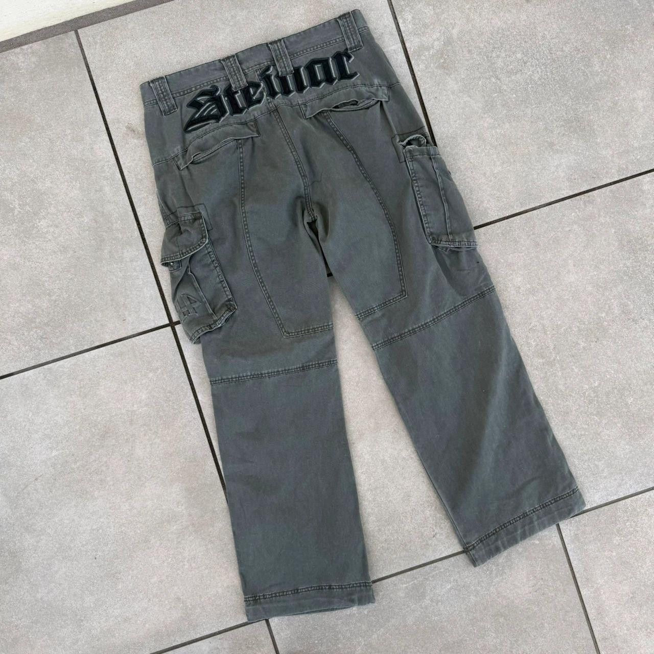 Vintage Vintage 90s Cargo Printed Wide Leg Trousers Affilaction Size US 36 / EU 52 - 2 Thumbnail