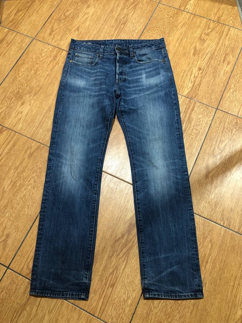 G-Star G-Star Raw 3301 Men's Blue Straight Jeans streetwear Size US 30 / EU 46 - 23 Thumbnail