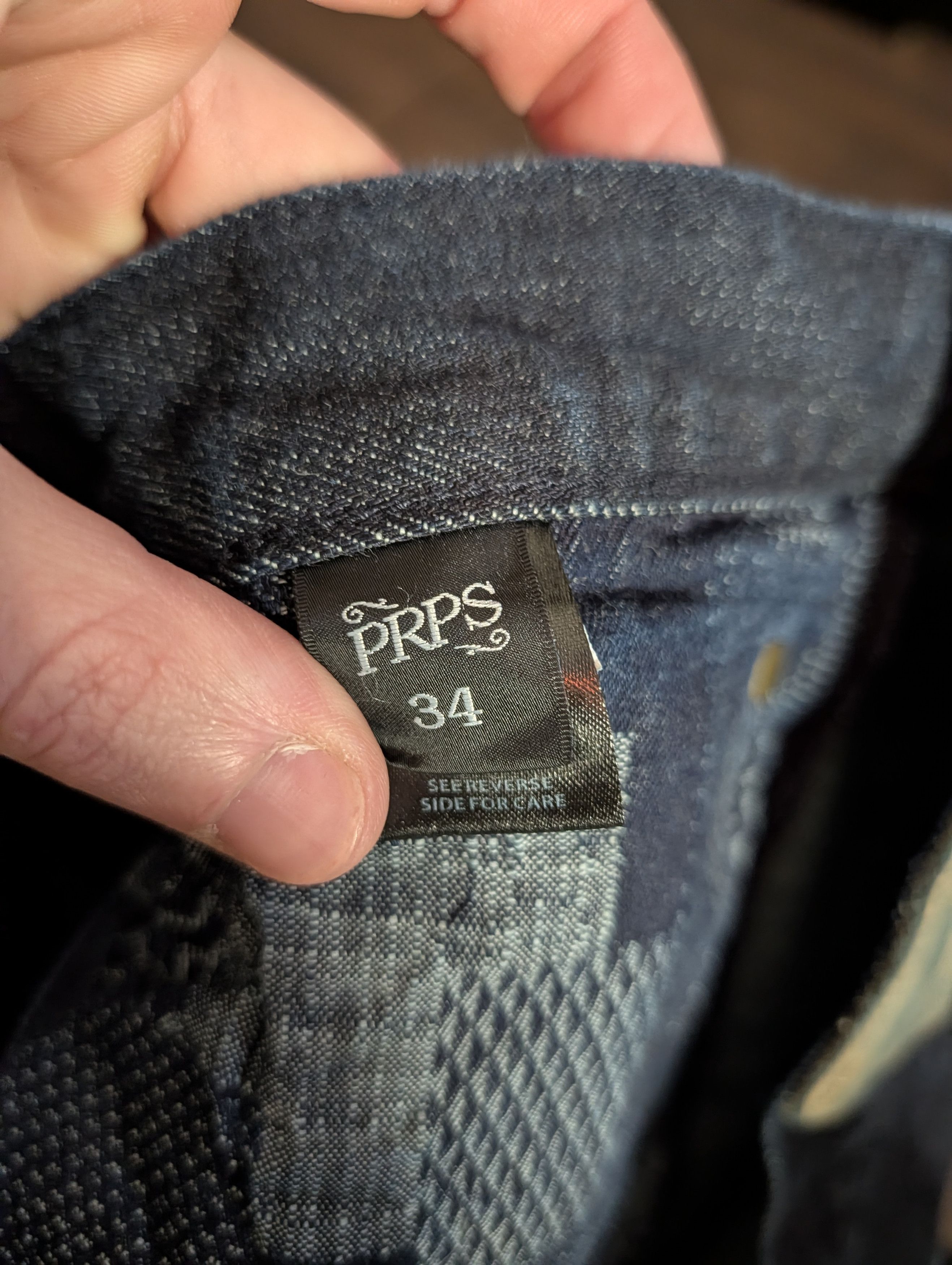 Prps Demon indigo corduroy boro patch blue denim slim jeans Size US 34 / EU 50 - 13 Thumbnail