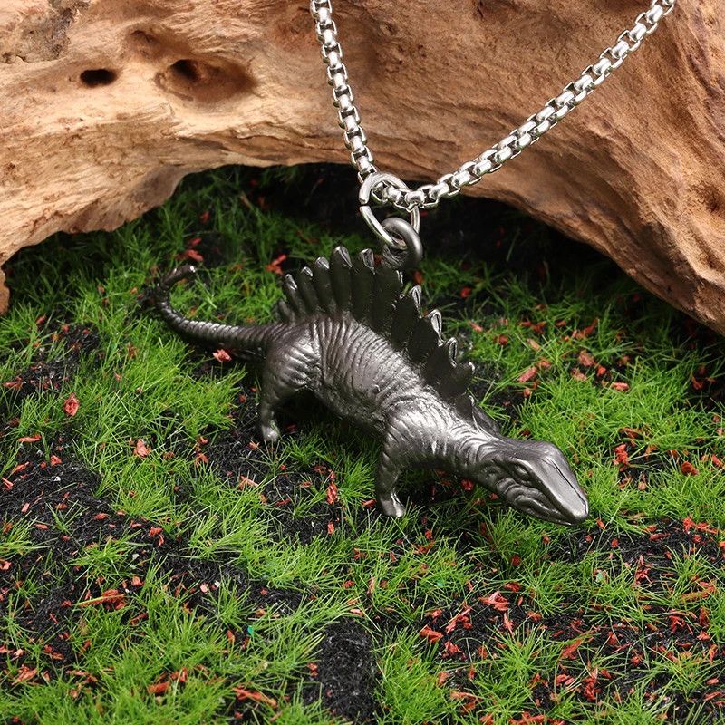 Jewelry Retro Dinosaur Pendant Necklace Size ONE SIZE - 3 Thumbnail