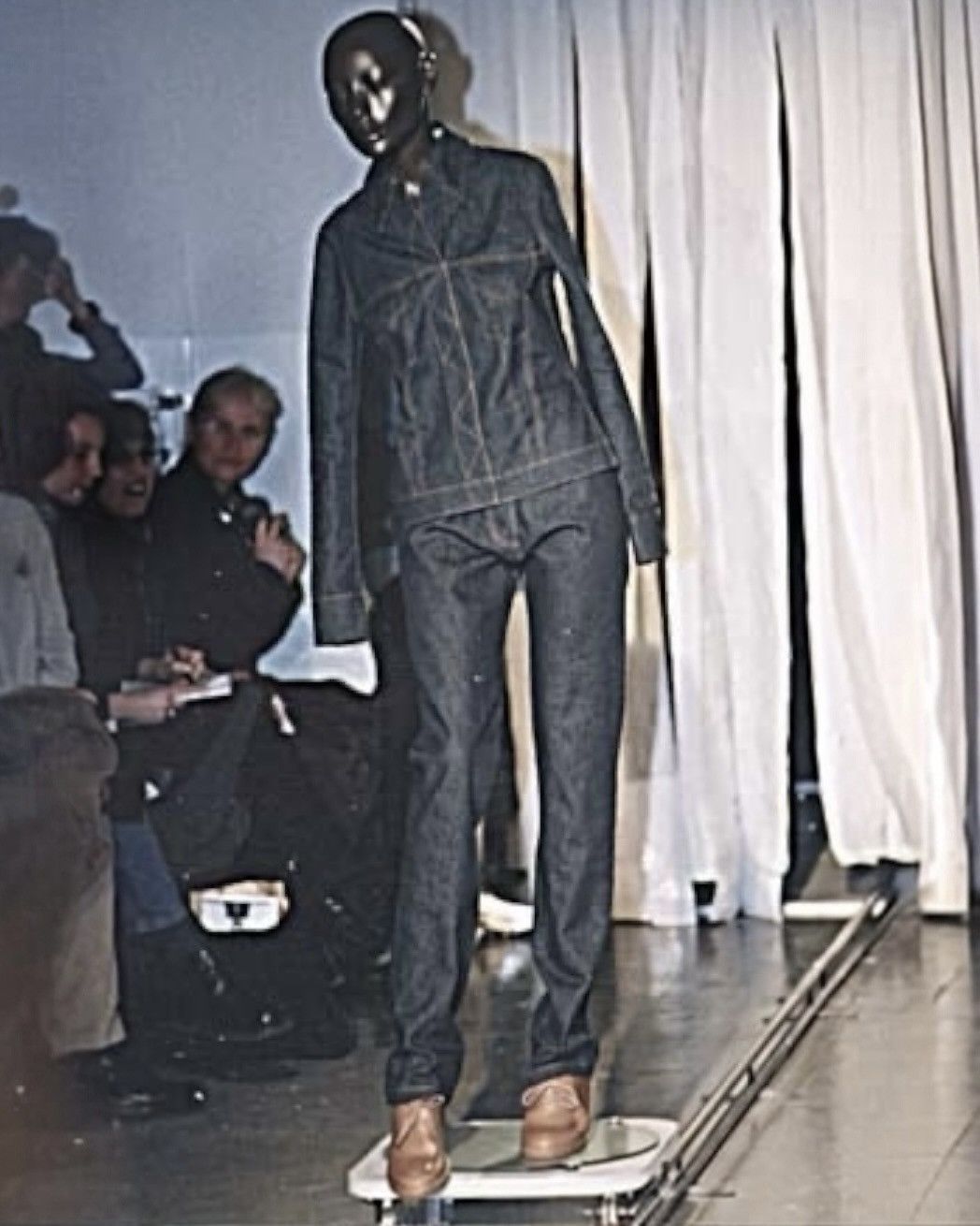 Dirk Van Saene Aw1999 Trompe L’oeil Denim Top Size S / US 4 / IT 40 - 6 Thumbnail