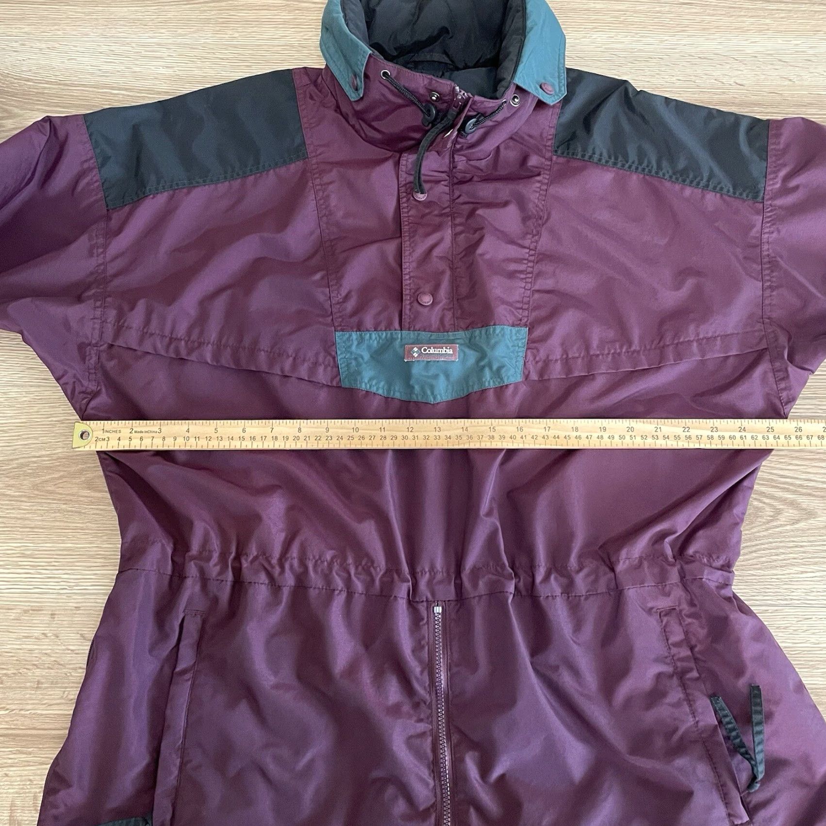 Rains VINTAGE Columbia Ski Jacket Windbreaker Men XL Purple Nylon Hooded Snowboard Wind Rain Size US XL / EU 56 / 4 - 6 Thumbnail