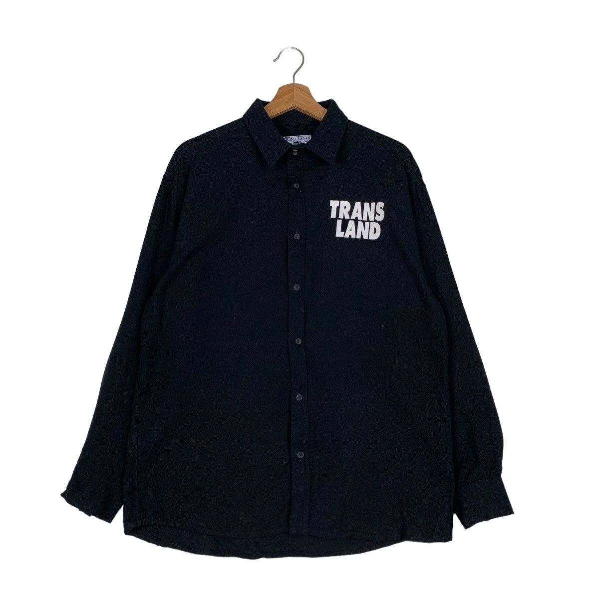 Vintage TRANS LAND URBANGARMENT BIG LOGO BUTTON UP SHIRT #0203-C10 Size US L / EU 52-54 / 3 - 3 Thumbnail