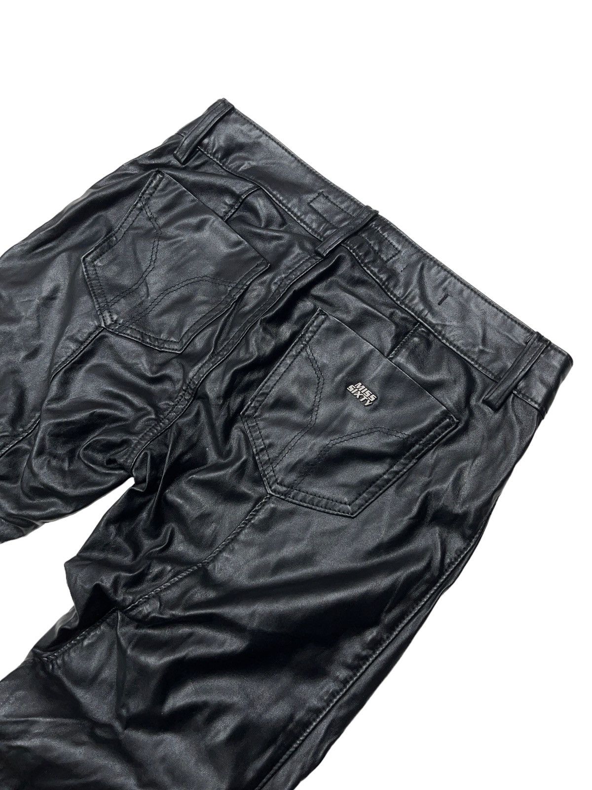 Japanese Brand Vintage Miss Sixty Faux Leather Pants Metal Logo y2k Size 25" / US 0 / IT 36 - 11 Thumbnail