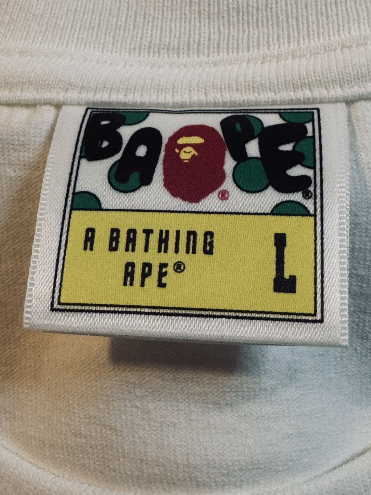 Bape Bape Large White/Blue ABC Camo Shark Bite Tee Size US L / EU 52-54 / 3 - 5 Thumbnail