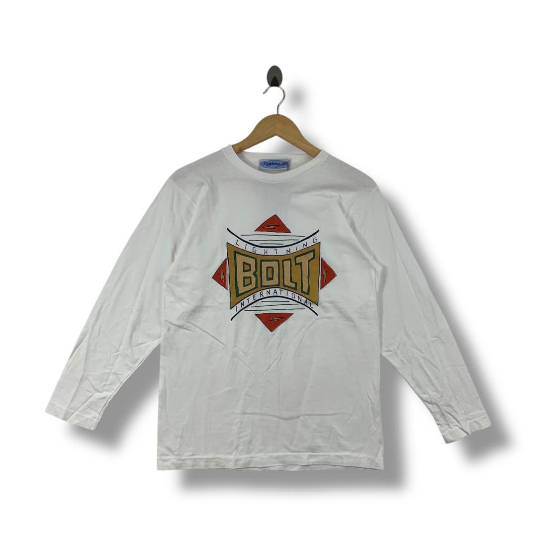 Lightning Bolt × Vintage Vintage 90s LIGHTNING BOLT big Spellout Surfing tee Size US M / EU 48-50 / 2 - 1 Thumbnail