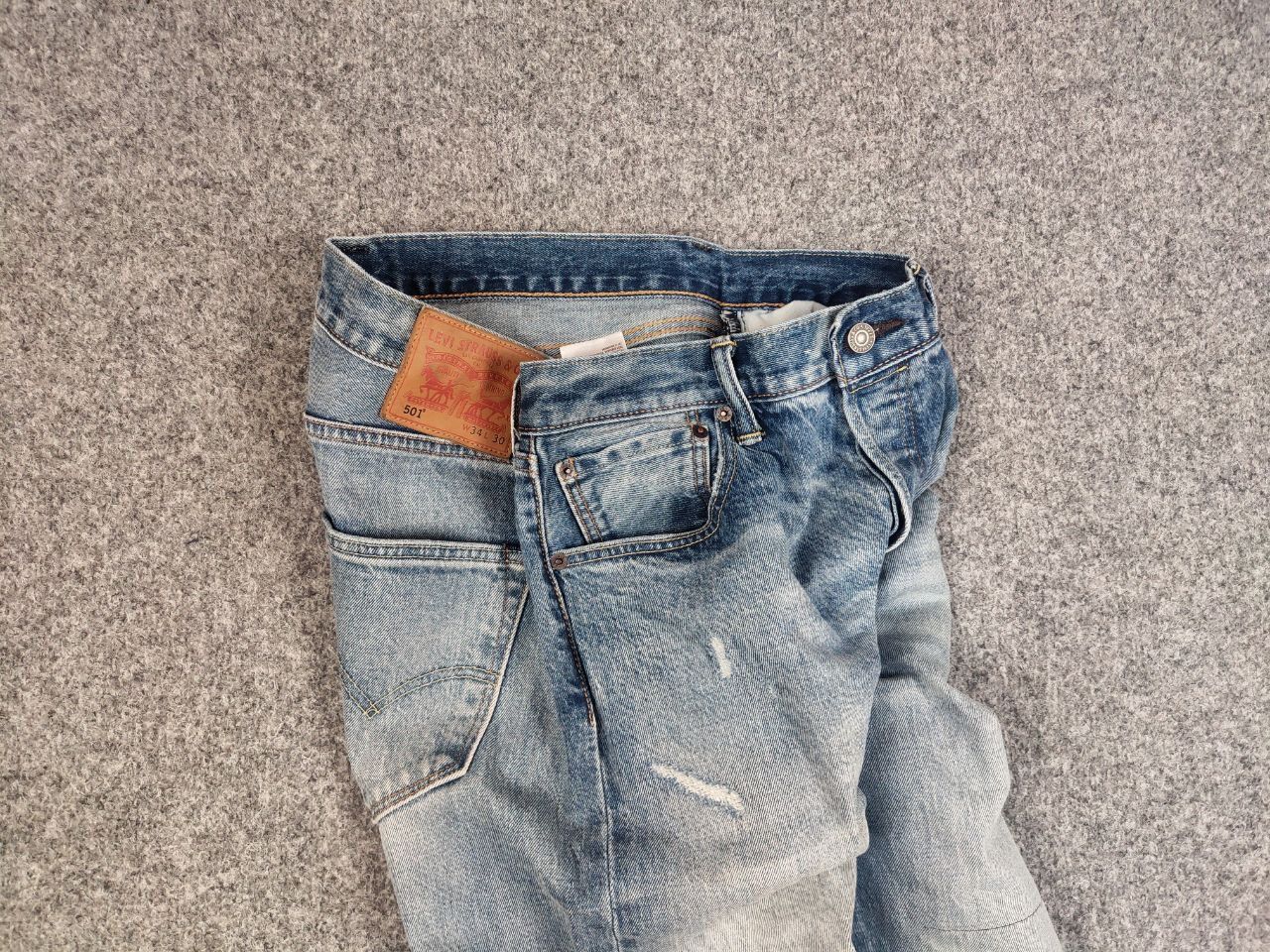 Levi's Levis 501 Patchwork Denim Distressed Jeans Vintage Style Size US 34 / EU 50 - 14 Thumbnail