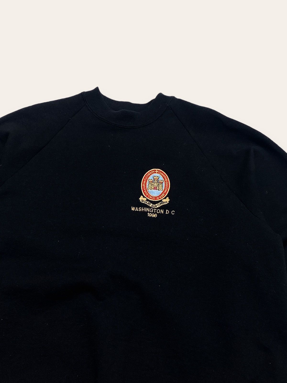 Vintage 1996 Vintage WASHINGTON DC Black Sweatshirt Size US L / EU 52-54 / 3 - 2 Thumbnail