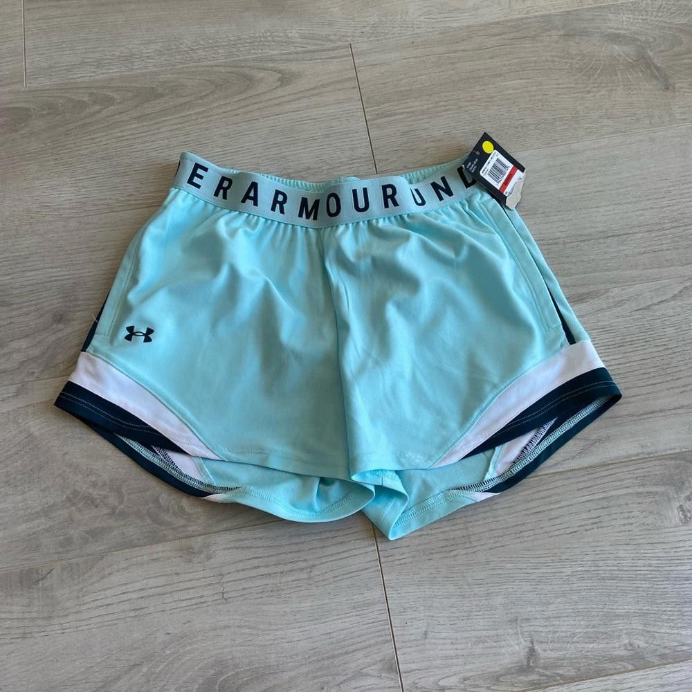 Under Armour Under Armour Blue Black and White Play Up Workout Shorts Size 26" / US 2 / IT 38 - 1 Thumbnail