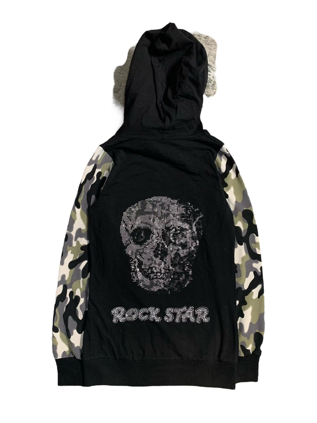 Beauty Beast EAGLE ROCK STAR SKULL SLEEVE CAMO FUR ZIP HOODIE LGB STYLE Size US XS / EU 42 / 0 - 6 Thumbnail