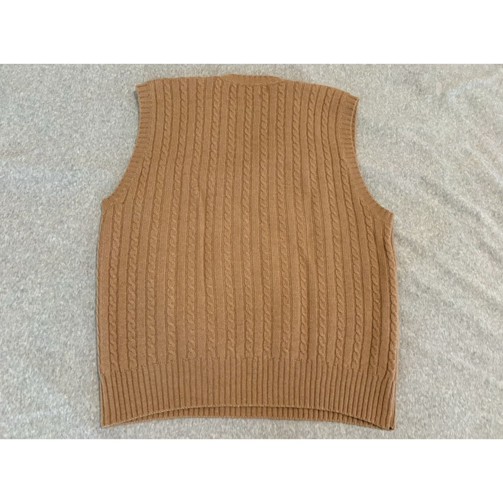 Polo Ralph Lauren VINTAGE Polo Ralph Lauren Camel Hair Sweater Vest Mens Large L Brown V-Neck Preppy Style Size US L / EU 52-54 / 3 - 6 Thumbnail
