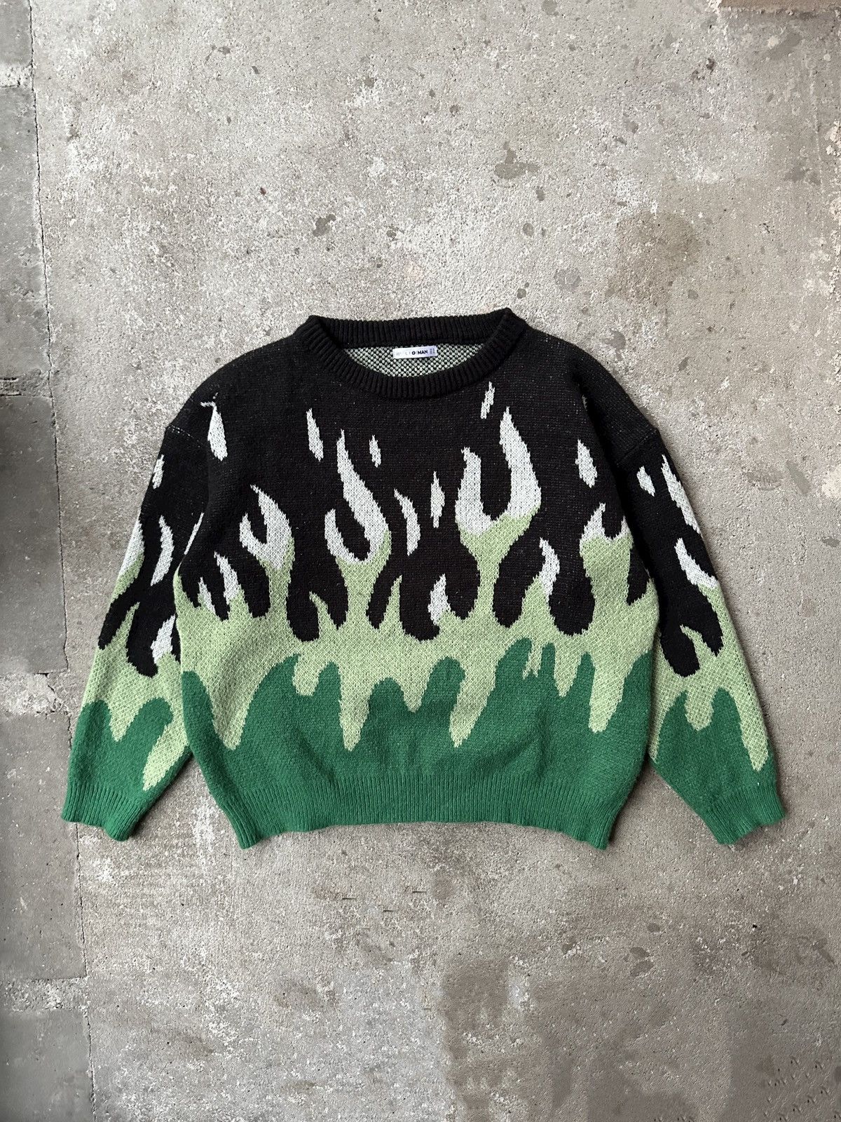 Japanese Brand Y2k Flame Knit Sweater Size US S / EU 44-46 / 1 - 1 Thumbnail