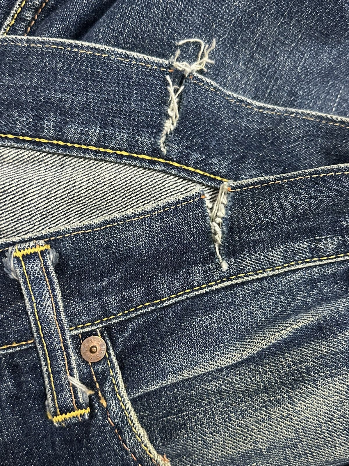 Evisu Vintage 80s Usa Evis Selvedge Faded Wash Style Baggy Jeans Size US 30 / EU 46 - 14 Thumbnail