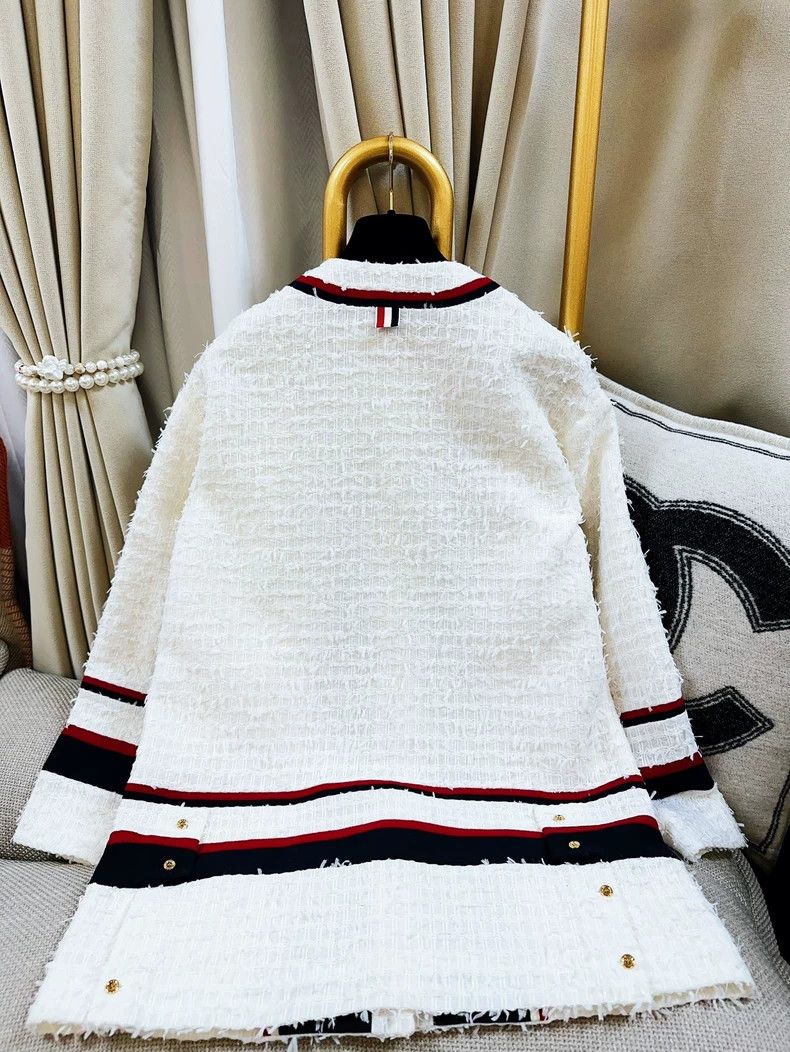 Thom Browne Thom browne Red and blue rolled-edged long-sleeved tweed kn Size M / US 6-8 / IT 42-44 - 2 Thumbnail