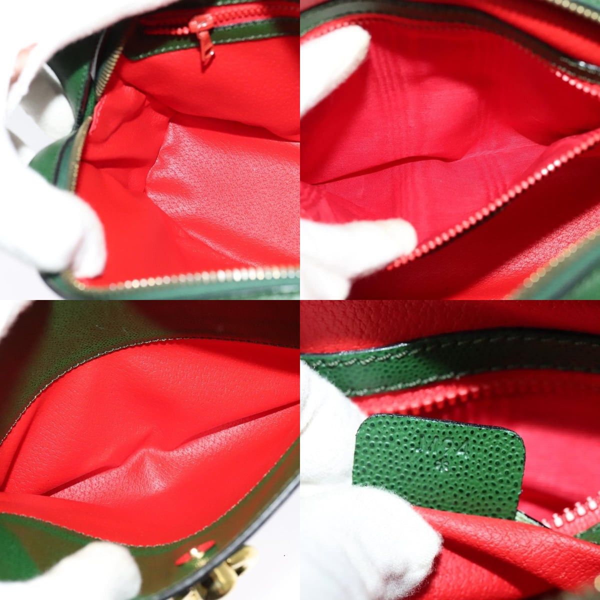 Celine CELINE Shoulder Bag Leather Green Gold Size ONE SIZE - 12 Thumbnail