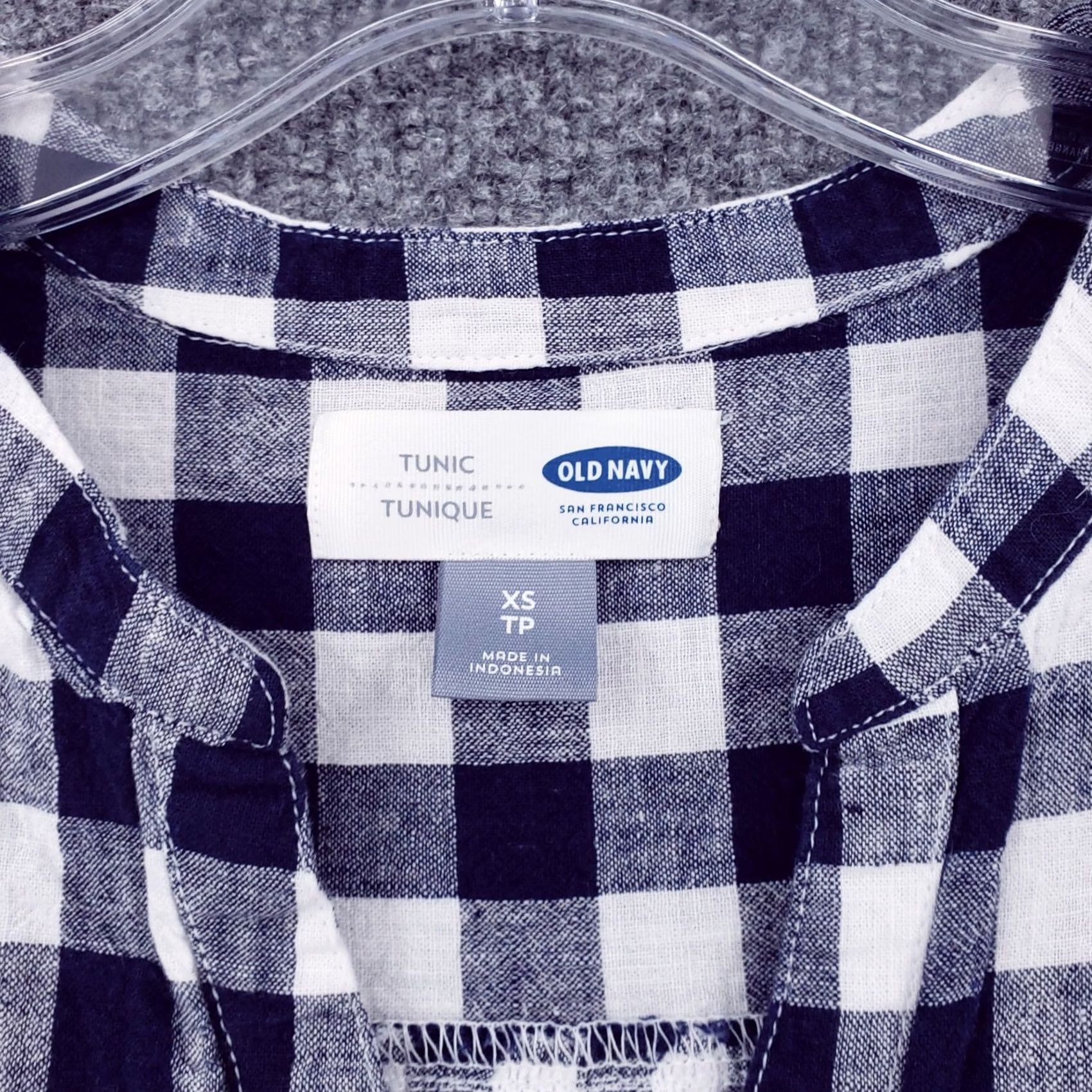 Old Navy Old Navy Womens Tunic Shirt Button Up Check Black White XS Size XS / US 0-2 / IT 36-38 - 6 Thumbnail