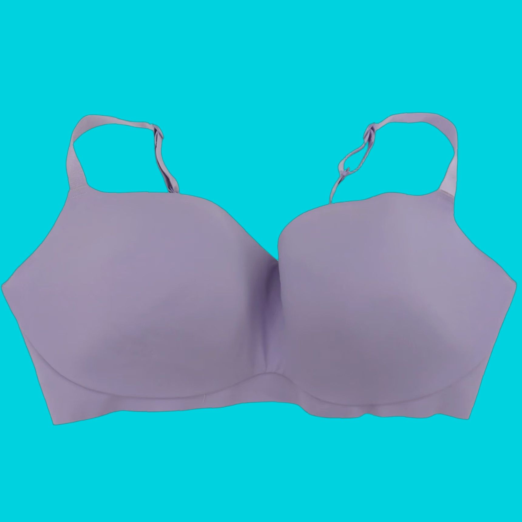Vintage EBY Large DD LDD Balconette Bra Push Up Wireless Lilac Purple All Day Ultimate Size ONE SIZE - 1 Thumbnail