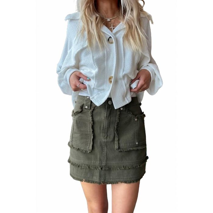 Designer LE LIS Trinity Mini Skirt In Green | Grailed