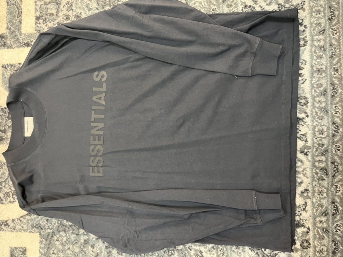 Essentials ESSENTIALS Black Logo L/S Navy XL Size US XL / EU 56 / 4 - 1 Thumbnail