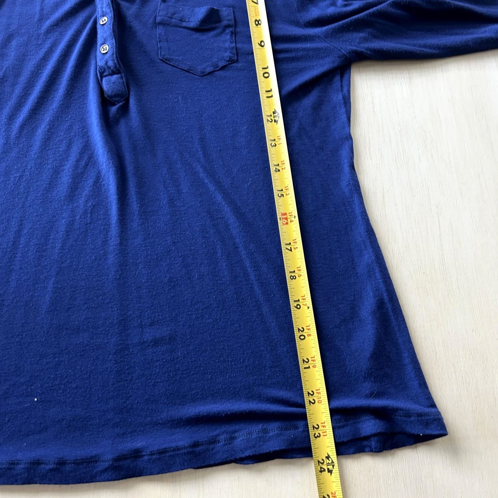 Vintage Bit & Bridle Shirt Womens Large Blue Henley Long Sleeve Roll Tab Casual Top Size L / US 10 / IT 46 - 6 Thumbnail